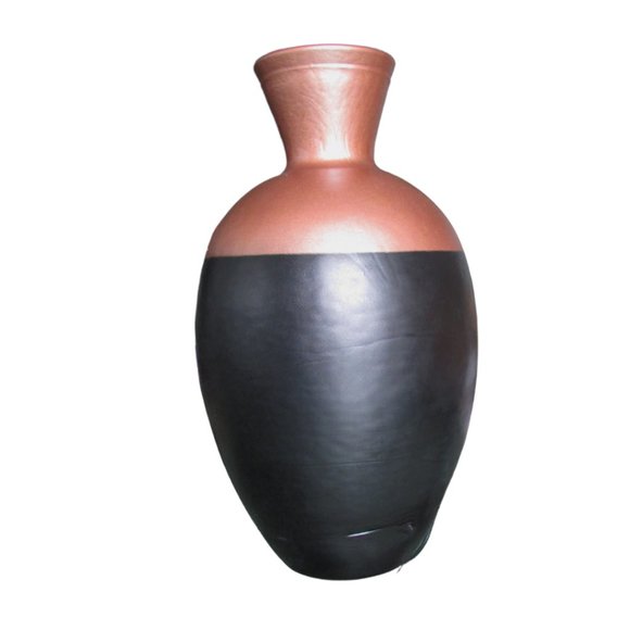 NWT Large Painted Black and Copper Vase - Picture 2 of 4